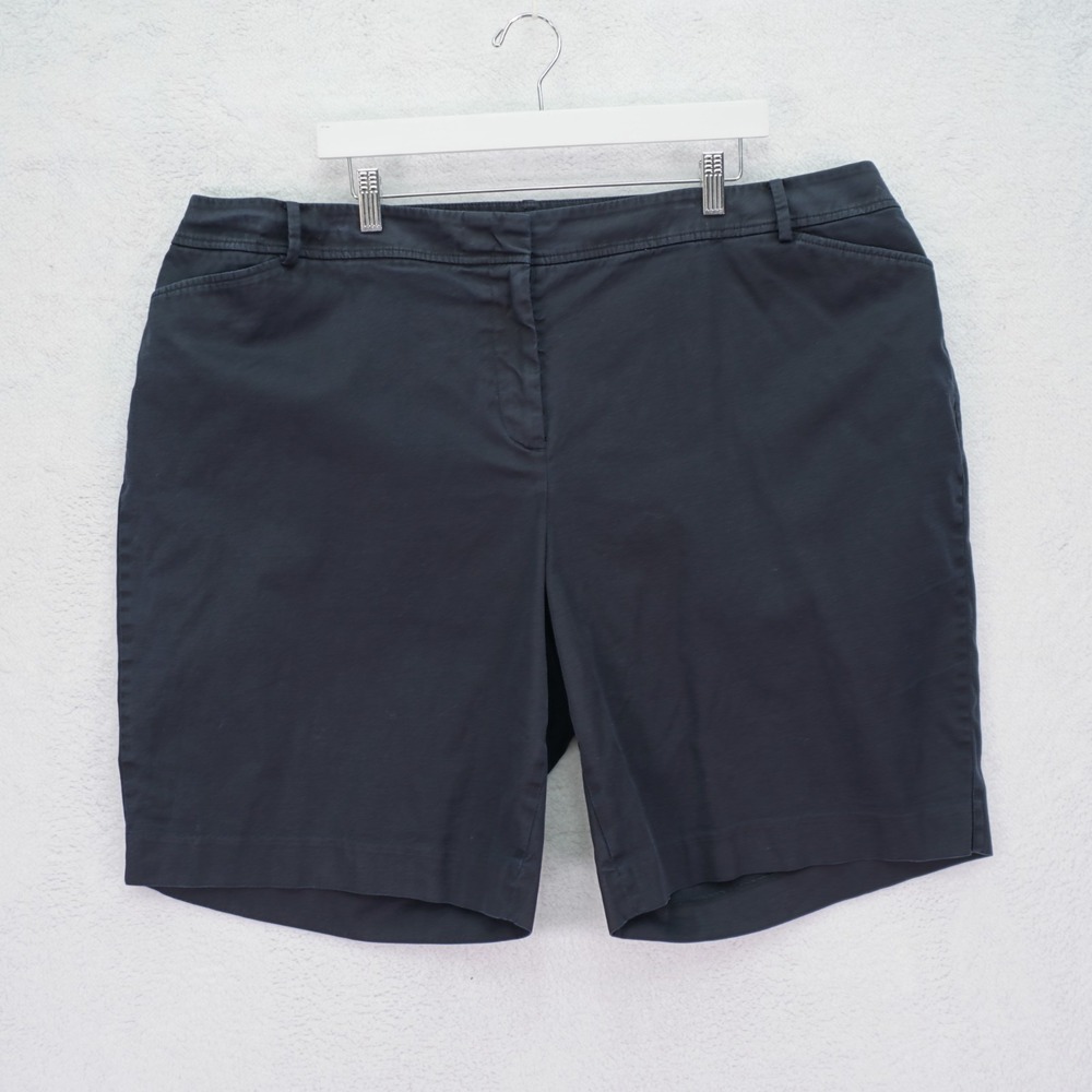 Talbot's Blue Shorts "Perfect Short" -24W ‎ 45 / 10- High Rise Cotton Spandex